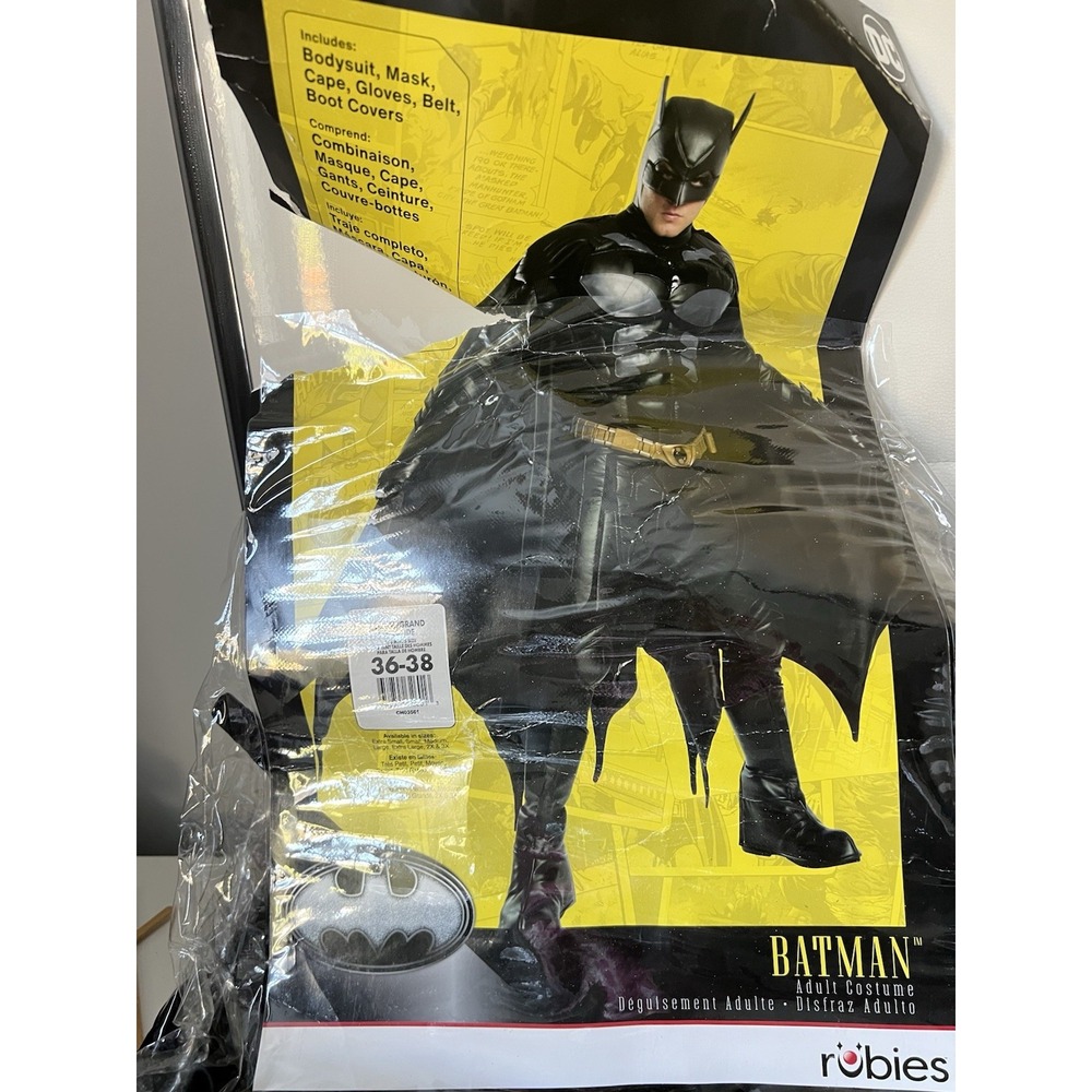 Batman Adult Costume Rubies Men's L Grand 36–38 Complete Set DC The Dark Knigh